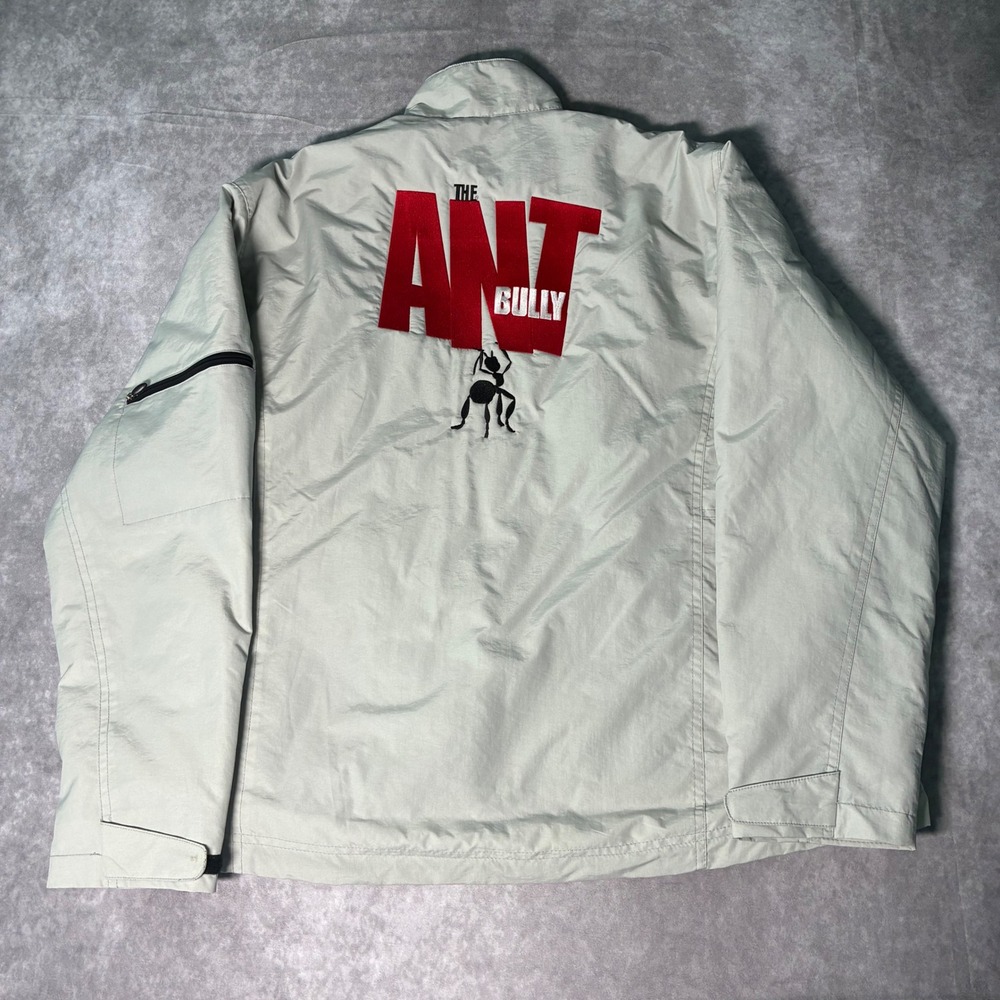 Vintage  The Ant Bully Movie Crew Promo Jacket Mens Large Gray Nylon Zip GRAIL